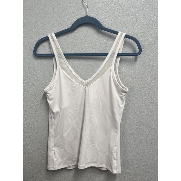 Fabletics Estelle Performance Tank Top White Size Medium Compression Tank - Picture 8 of 8